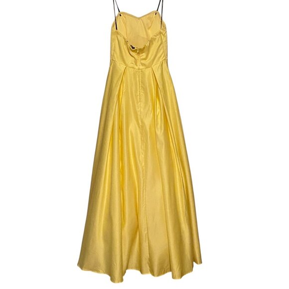 Speechless Sweetheart Yellow Ballgown Formal Dress Strapless Tulle Slip Size 3 - Picture 2 of 11